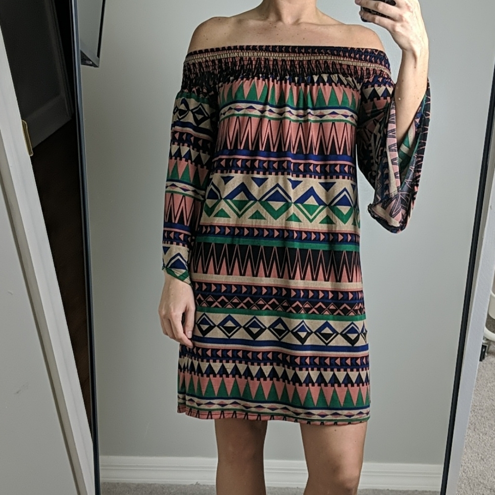 Geometric Print Dress